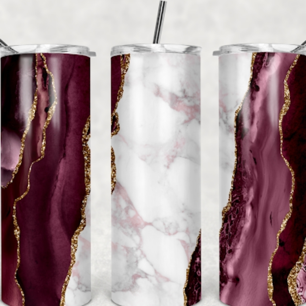 Custom 20oz marble tumbler!
